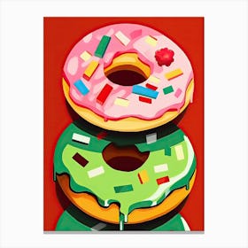 Fun Donuts Illustration 1 Canvas Print