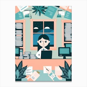 Office Worker Canvas Print