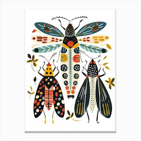 Colourful Insect Illustration Aphid 6 Canvas Print