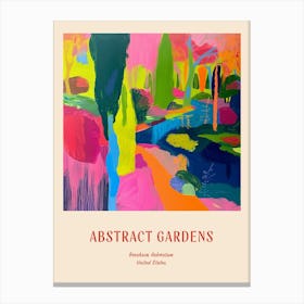 Colourful Gardens Bernheim Arboretum And Research Forest Usa Red Poster Canvas Print