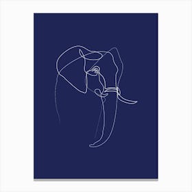 Elephant - Line Art Series Canvas Print