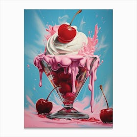 Ice Cream Explosion Retro Photography Style 1 Canvas Print