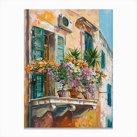Balcony Painting In Salerno 2 Canvas Print