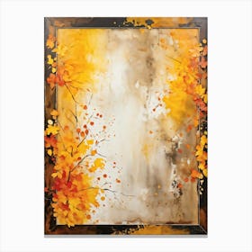 Abstract Watercolor Painting Captures The Essence Of Autumn With Splashes Of Bright Yellow Brillian Canvas Print