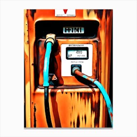 Rusty Petrol Pump 3 Canvas Print