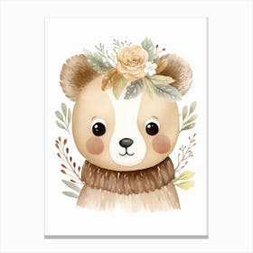 2024 May Poster Nursery Watercolour Bear 6 Canvas Print