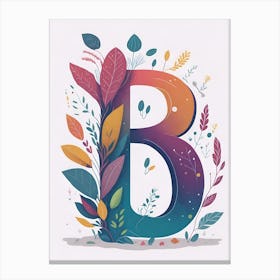 Colorful Letter B Illustration 21 Canvas Print