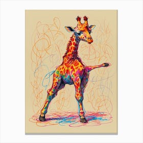 Default Draw Me A Giraffe Attempting Balletlegs Tangled Grace 2 Canvas Print