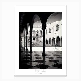 Poster Of Vicenza, Italy, Black And White Analogue Photography 4 Canvas Print