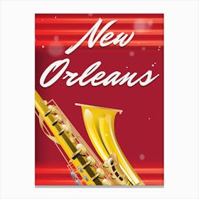 New Orleans Saxophone Canvas Print