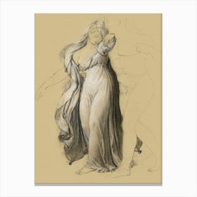 Drapery Study For Castor And Pollux Freeing Helen (1817) By Joseph Ferdinand Lancrenon Canvas Print