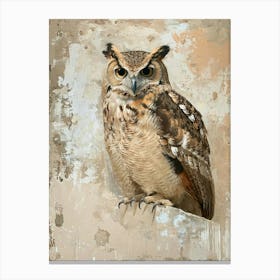 Philipine Eagle Owl Painting 3 Canvas Print