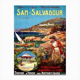 San Salvador, Vintage Travel Poster Canvas Print