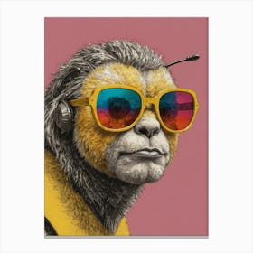 Monkey In Sunglasses Canvas Print Canvas Print