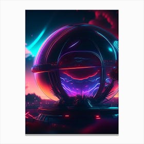 Ionosphere Neon Nights Space Canvas Print