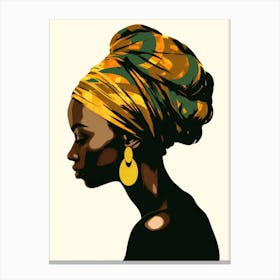 African Woman In Turban 3 Canvas Print