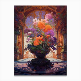 Beautiful Flowers In A Vase Canvas Print