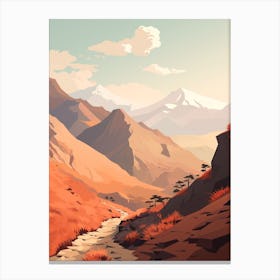Inca Trail Peru Hiking Trail Landscape Canvas Print