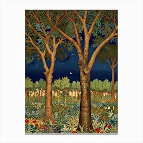 William Morris Forest At Night 27 Canvas Print