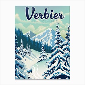 Verbier Switzerland To Ski Canvas Print
