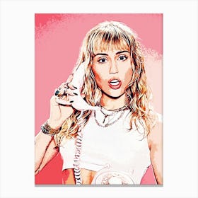 Miley Cyrus 10 Canvas Print