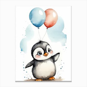 Adorable Chibi Baby Penguin (20) Canvas Print