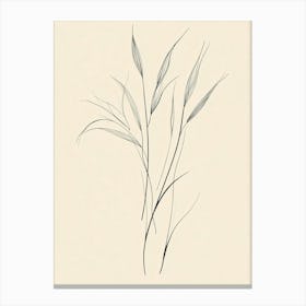 Drawing Of Grass Canvas Print