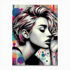 Girl from the 80s Canvas Print