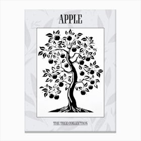Apple Tree Simple Geometric Nature Stencil 3 Poster Canvas Print