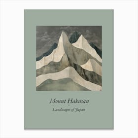 Landscapes Of Japan Mount Hakusan Canvas Print