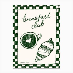 Breakfast Club Print Canvas Print