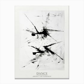 Dance Abstract Black And White 6 Poster Canvas Print