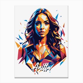 Anitta 01 Portrait Music WPAP Pop Art Canvas Print