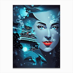 Pseudo Underwater Girl Canvas Print