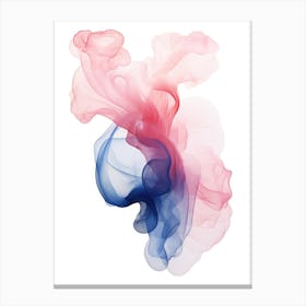 Abstract Blue And Pink Smoke Canvas Print