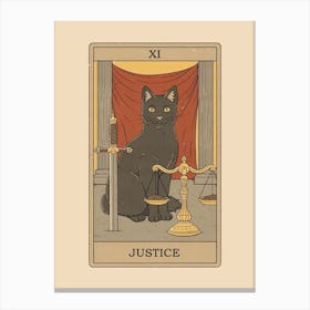 Justice   Cats Tarot Canvas Print