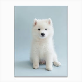 Samoyed Puppy. Generated AI. Art Print 2 Canvas Print