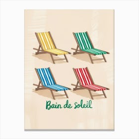 Beach Chairs 6 Canvas Print