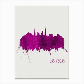 Las Vegas Nevada City Purple Canvas Print