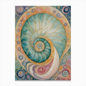 Spiral Abstract Shell Canvas Print