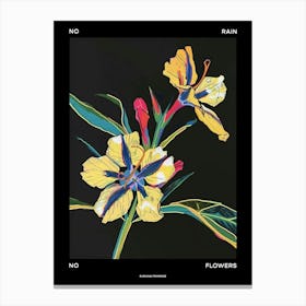 No Rain No Flowers Poster Evening Primrose 1 Canvas Print