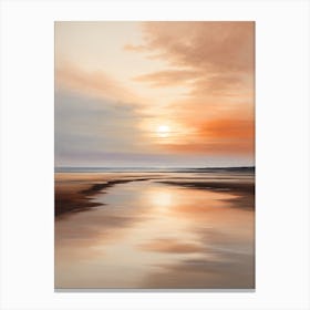 Sunset On The Beach Art Print 1 Canvas Print