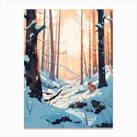 Winter Shrew Illustration Canvas Print