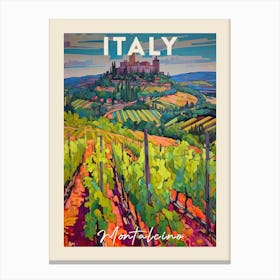 Montalcino Italy 2 Fauvist Painting Travel Poster Canvas Print