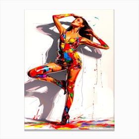 Fashion Model Poses - Abstract Poser Canvas Print