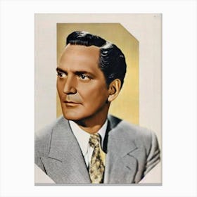 Fredric March Retro Collage Movies Canvas Print