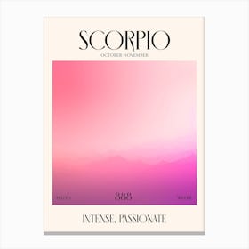 Scorpio 1 Zodiac Sign Canvas Print