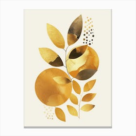 Gold Leaves Canvas Print 4 Canvas Print