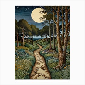 william morris Path To The Moon 1 Canvas Print