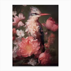 Kingfisher in a Garden Canvas Print